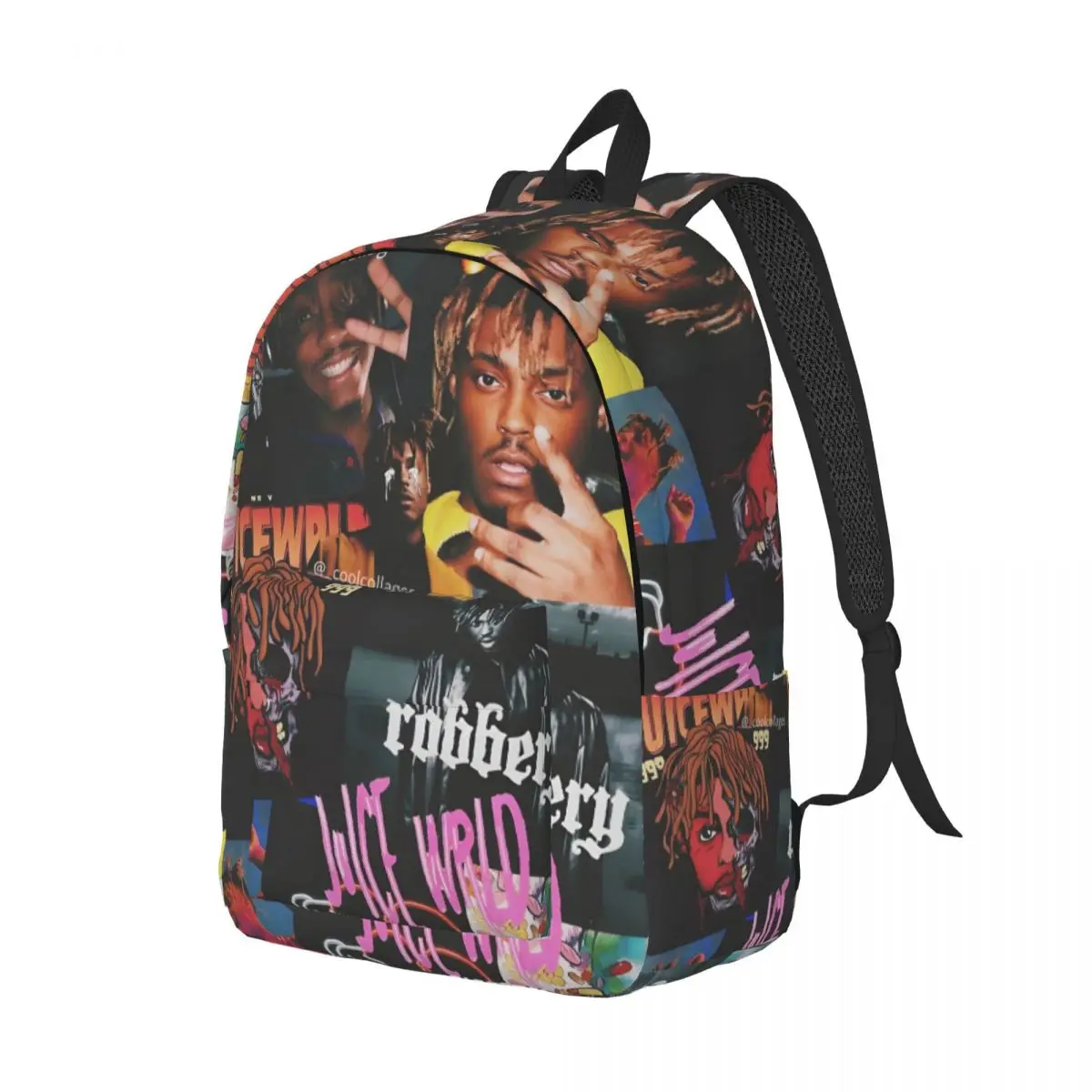 J-Juice-Wrld Printed Lightweight Casual Schoolbag For School, Outdoor, Shopping, Office