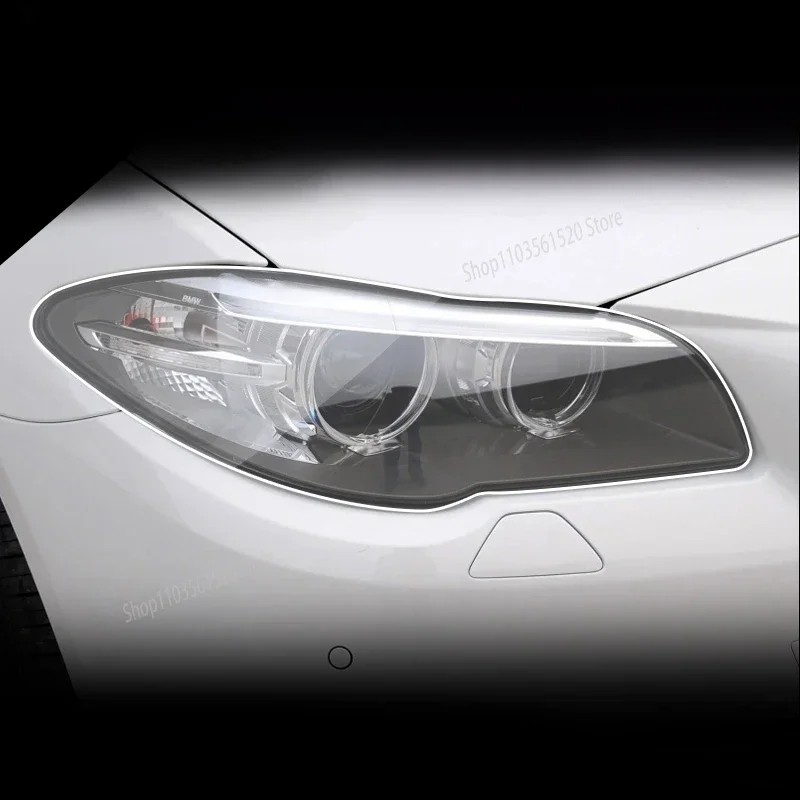

For BMW F10 F11 Series 5 2014-2017Car Exterior PPF protective film Headlamp scratch protection TPU transparent film Smoked black