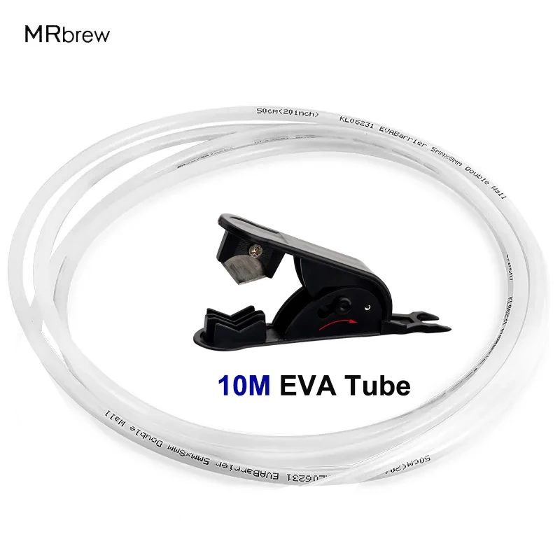 10M Double Wall EVA Tube Beer /Gas Line Homebrew Beer Pipe Hose With  2 in 1 Tube Cutter 5/16‘’（8mm）/ 3/8''(9.52mm)