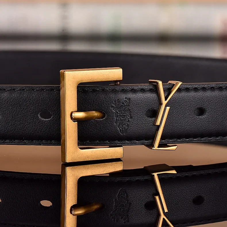 

Hight Qulaity Real Leather Belts Fashion Luxury Brand Microfiber Women Belts Female Waist Wide 3.0CM