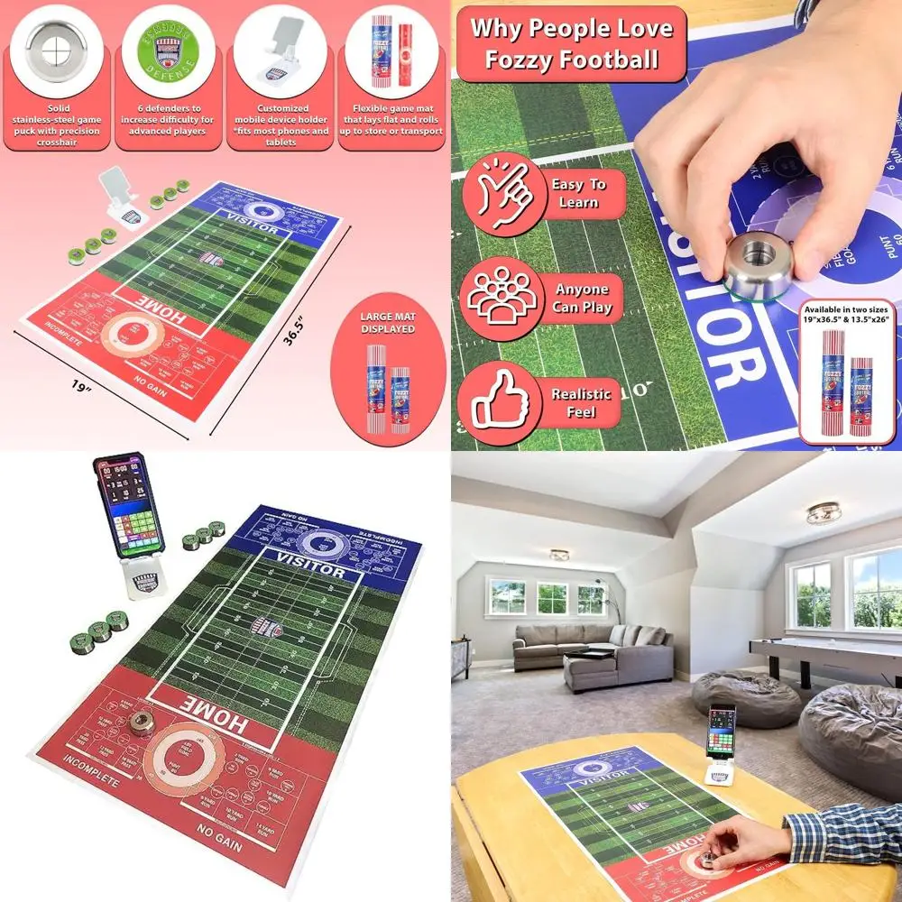 

Indoor/Outdoor Fozzy Shuffleboard Football Game Table