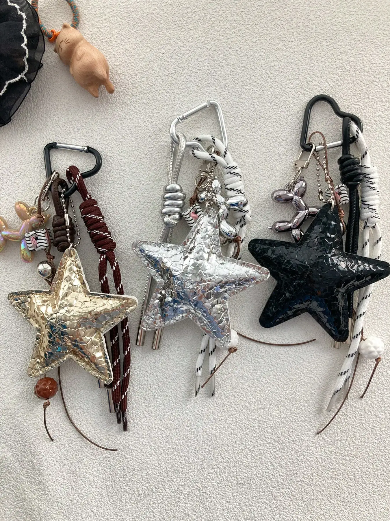 1pc Y2K Style Pink Star Bag Accessory, Made Of Chenille Material, Keychain, Can Be Used As Car Pendant. Valentine's Day Gift, Fashion Versatile, Suitable For Teenagers, Women, College Students, Teachers, White-Collar Workers SG25090886236339870