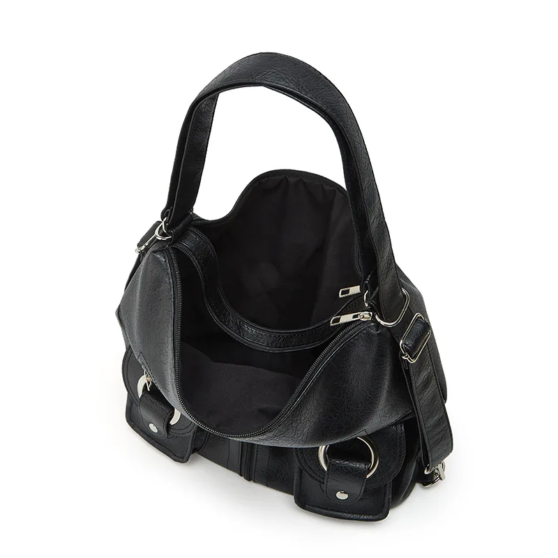 

Multifunctional Trendy Backpack, Large-Capacity Soft Leather Shoulder Bag for Commuting, Simple and Stylish Versatile Shoulder Crossbody Bag