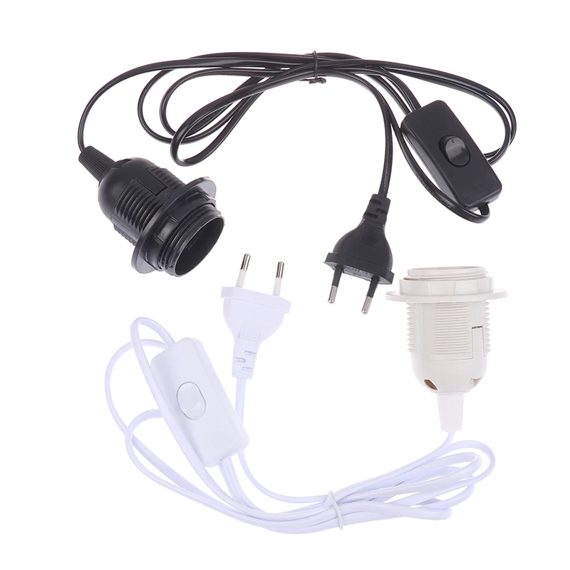 

1PCS E27 220V EU Plug Lamp Base Holder With 1.8M ON/OFF Power Cord Hanging Pendant LED Light Fixture Lamp Bulbs Socket Adapters