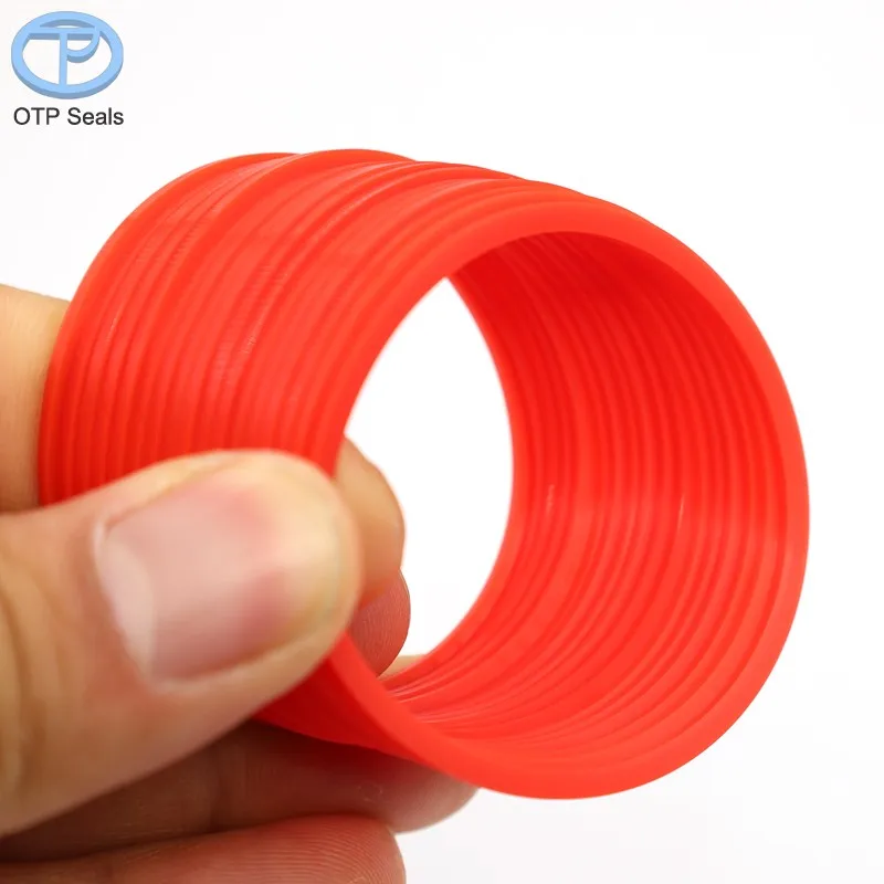 ポリウレタンガスケットライナー,赤いPUシール,シムスペーサー,パッド成形部品,非標準部品,OEMシール,卸売業者