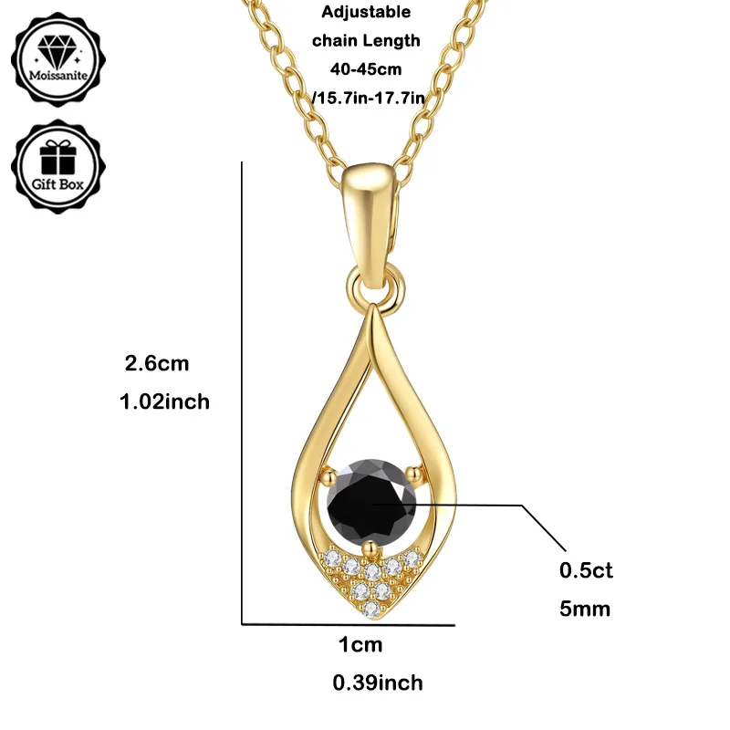 

Ожерелье из стерлингового серебра LAMVOICE S925, рождественский подарок, подарок высокого качества, ожерелье из муассанита 0,5 карата, ювелирные изделия для женщин