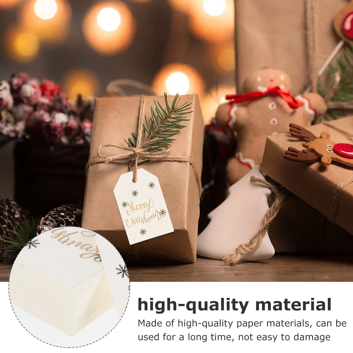 

100 Pcs Theme Christmas Gifts Holiday Bookmarks Bulk Festive DIY Card Craft Maker