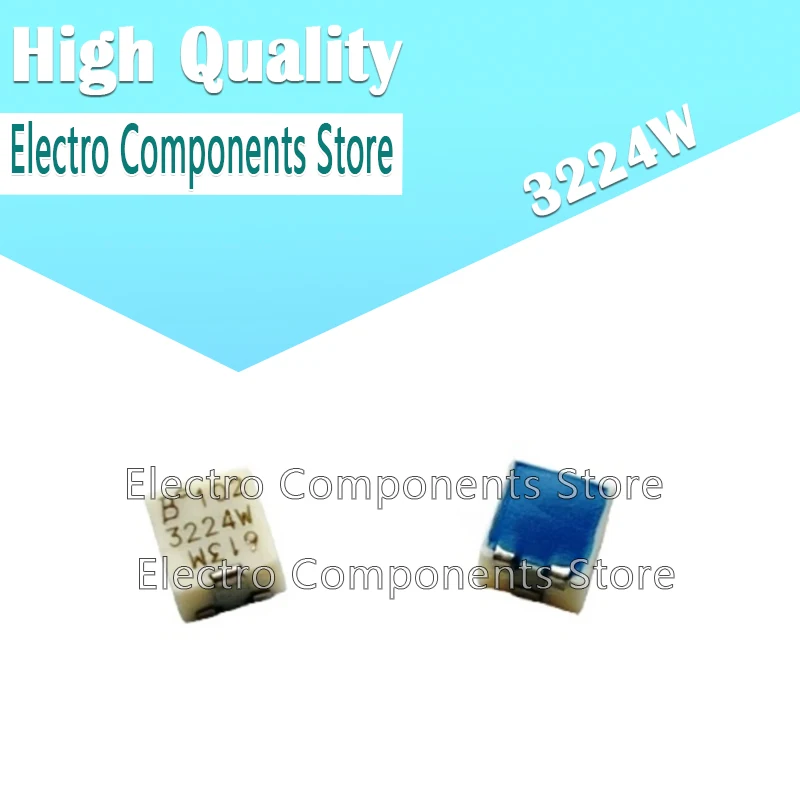 2PCS SMD Precision Trimmer Potentiometer 3224 3224W Adjustable Resistance 100R 200R 500R 1K 2K 5K 10K 20K 50K 100K 200K 500K 1M