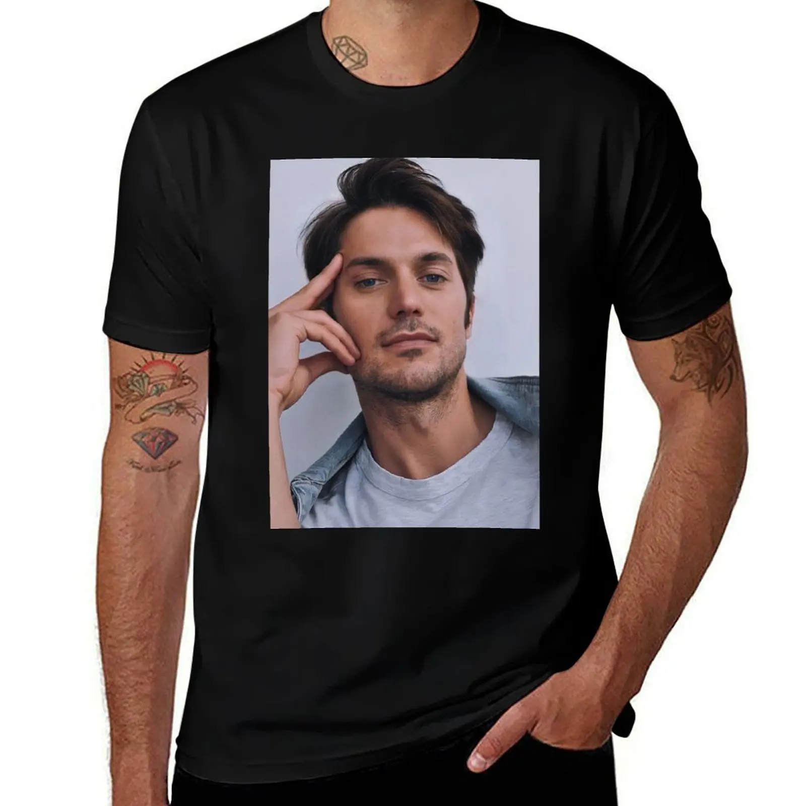 lucas bravo T-Shirt Plus Size Basic Short Sleeve Top T-Shirt
