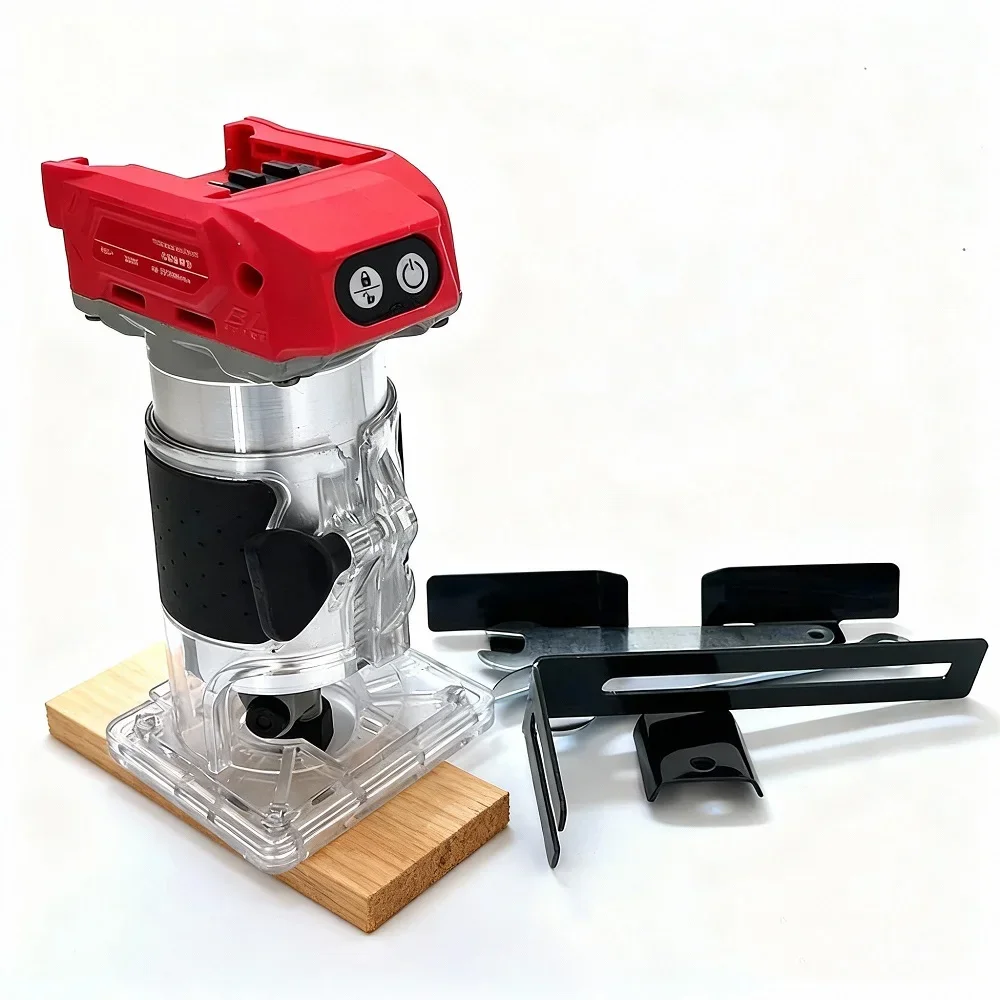 

For 800W Wood Carving Router 30000RPM with Edge and Roller Guide Small Wood Trimmer Precise Routing Compatible with 18V Battery