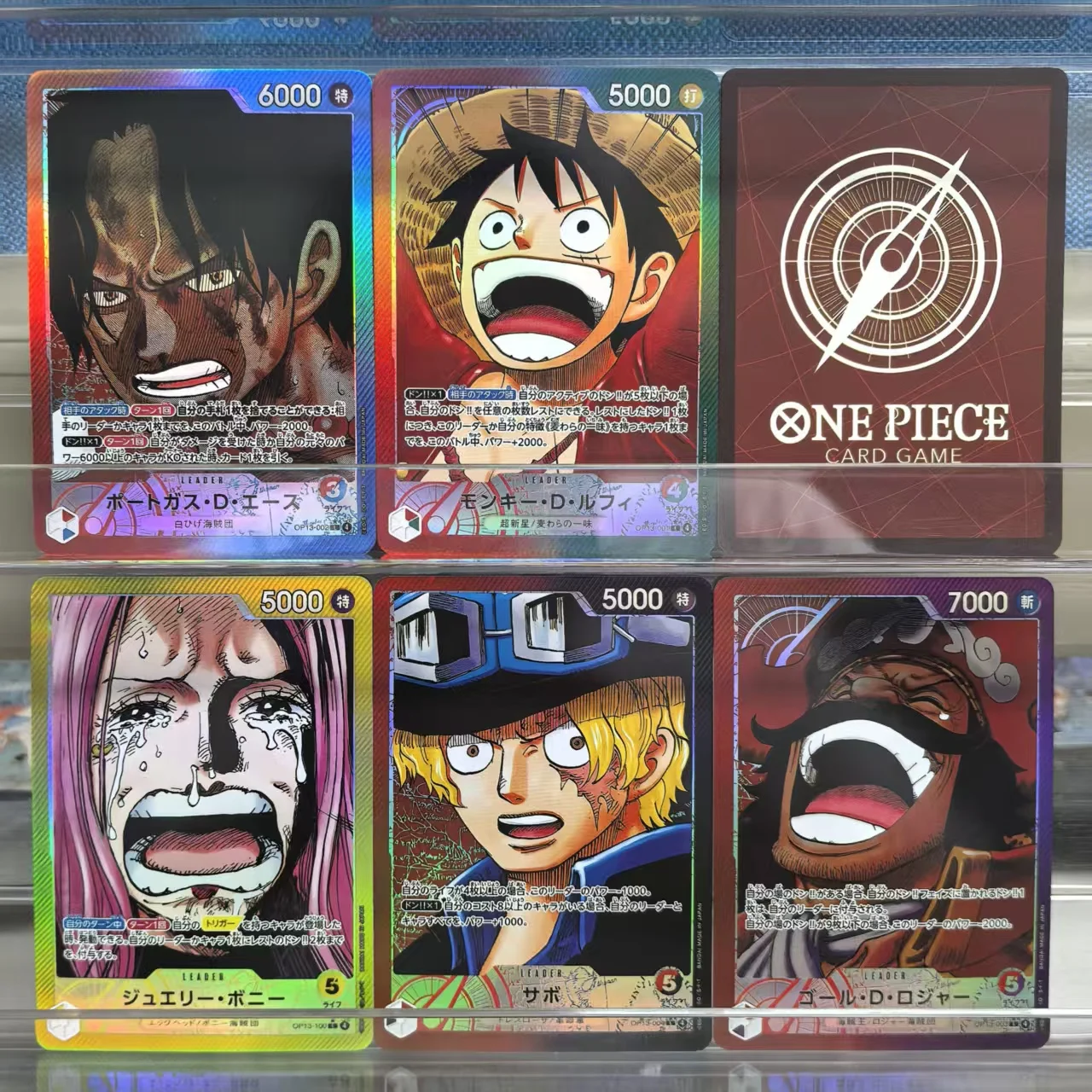 5 szt. Kolekcjonerskie karty anime One Piece OPCG Monkey D. Luffy Sabo Gol·D·Roger Jewelry Bonney Portgas·D· Ace Karty do gry Zabawka