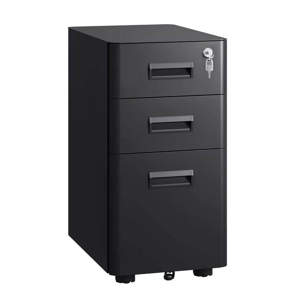 3 Drawer Mobile File Cabinet Fully Assembled Except Casters