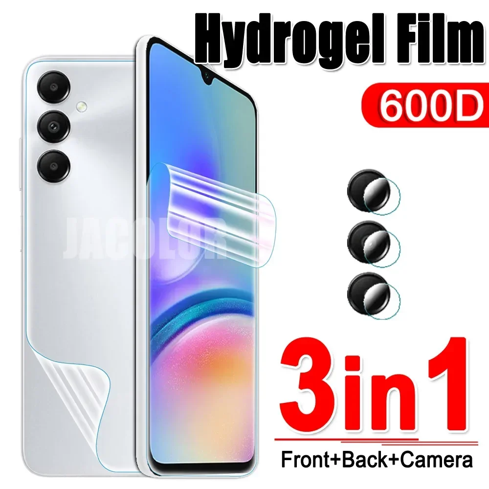 Película de hidrogel 3 en 1 para Samsung Galaxy A05 A05s A54 A34 A24 4G, Protector de pantalla trasera de cristal para cámara Samsumg A 05s 05 54 24 34 4G