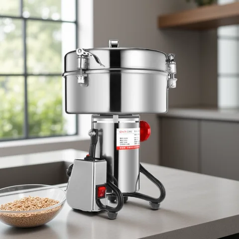 4500G Commercial Grain Grinder High Speed 4500W Cereals Medicinal Materials Spices Powder Crusher Stainless Steel Coffee Grinder