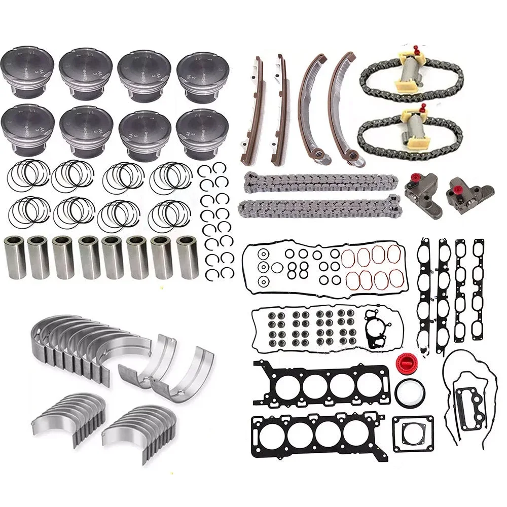448PN Engine Overhaul Kit Timing Gasket Bearing Piston Ring Set For Land Rover 4.2L 4.2 L T V8 Engine Repair Spare Parts 05-13