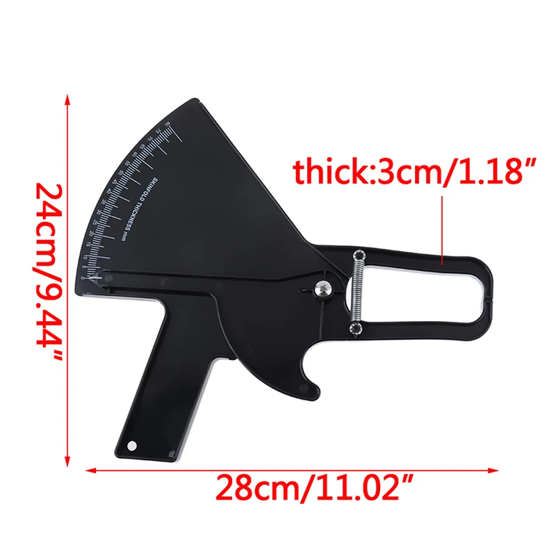 NEW 80mm Skinfold Caliper Body Fat Caliper Fitness Tester Analyzer Fat Measure Tool