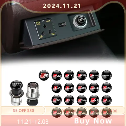 차량용 전자 담배 라이터 전원 소켓 액세서리, 아우디 A4 B5 B6 B7 B8 B9 A1 A3 8V 8P 8L A6 C5 C6 C7 A5 A7 A8 Q3 Q5 Q7