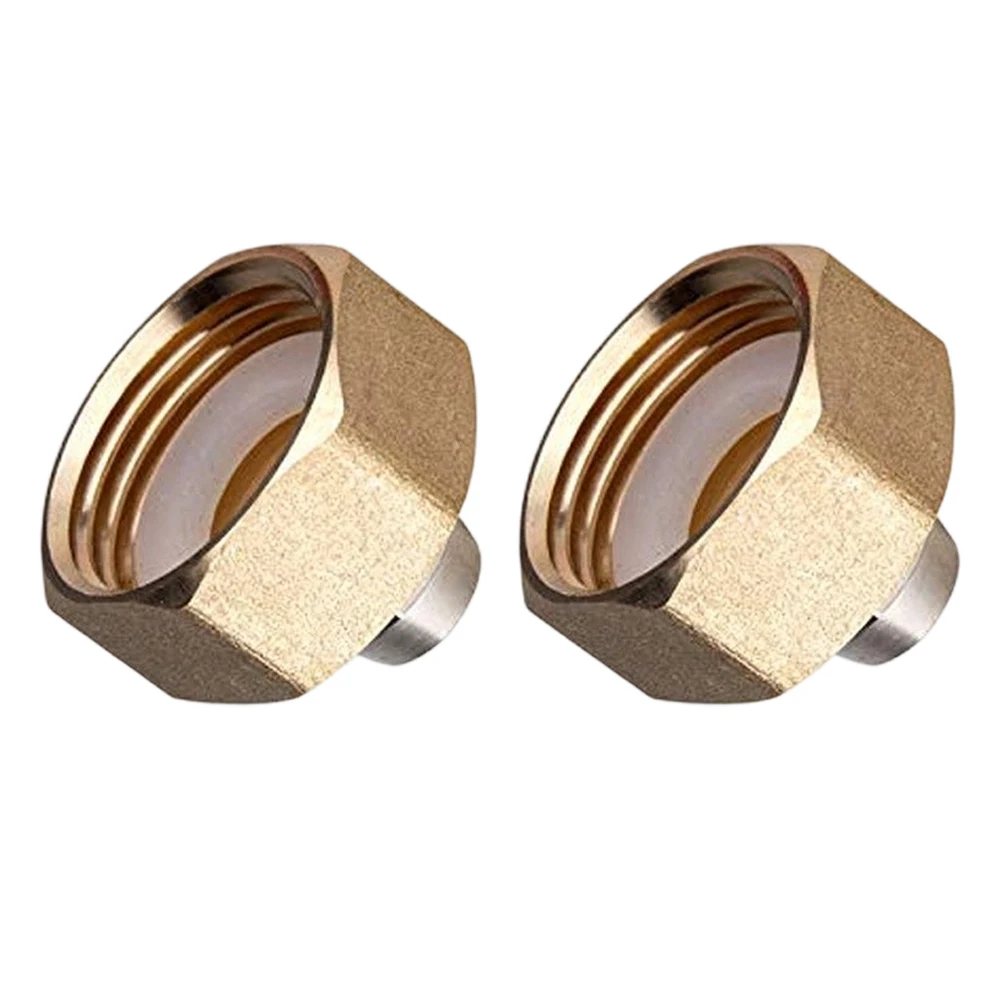 Standard Faucet Adapter Copper Connector 3/4 To 1/4 Hose Adapter With 4pcs Washers  Quick Connectors Pneumatic Fitting Connector