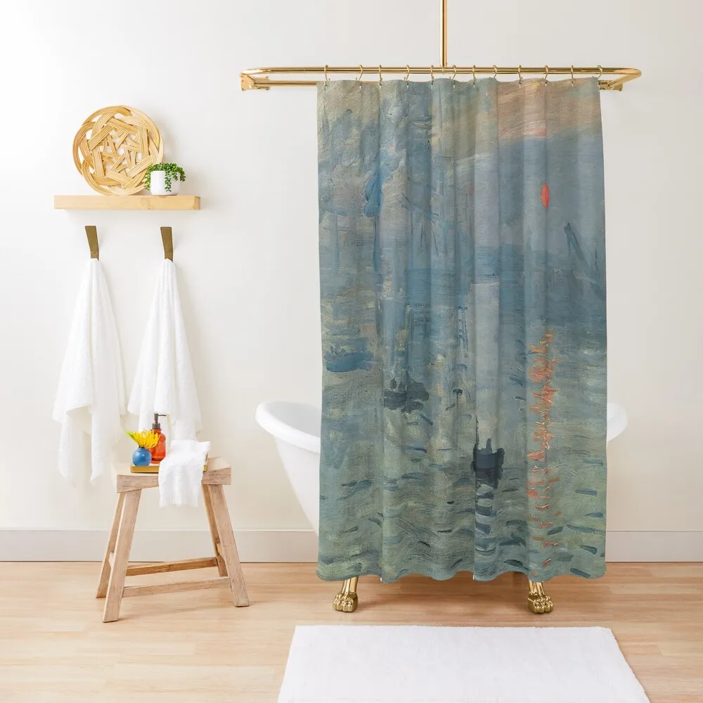 

Monet Impression Sunrise Fine Art Shower Curtain Luxury Bathroom Bathroom Box Shower Bath Curtain