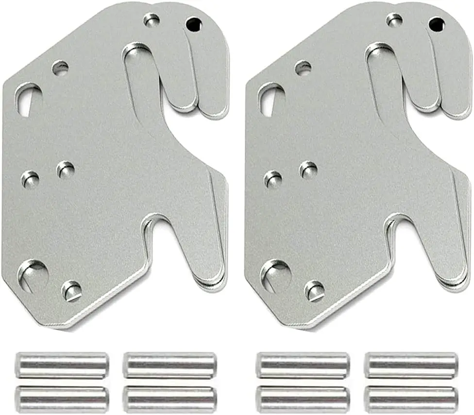 

4 Pcs Universal Wood Bed Rail Hook Plates For Beds Frame Bracket Headboard Footboard With Pin Replacement Wooden Bed Parts Or