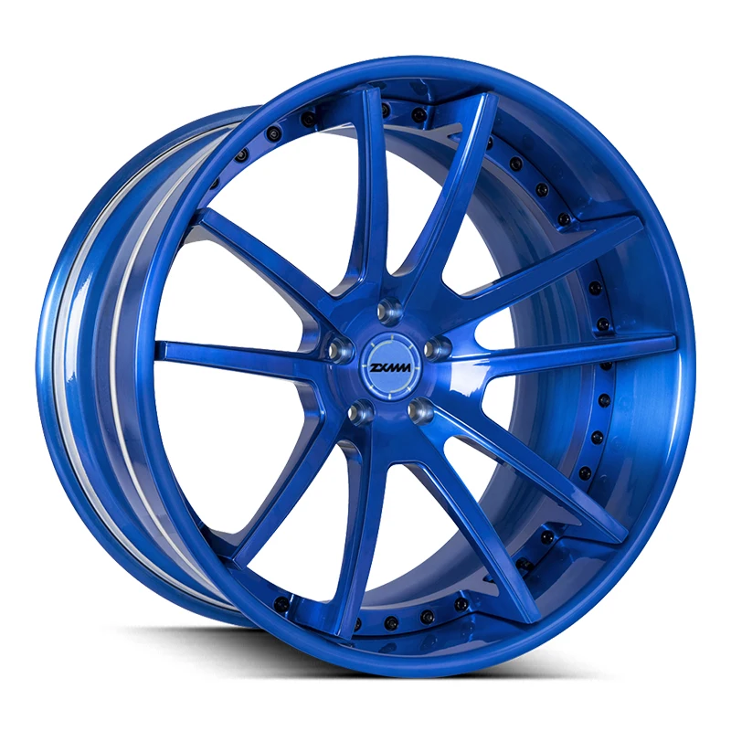 

Кованые диски из сплава на заказ, синие, 2-составные, 19, 20, 21, 22, 24, 26, 28 дюймов, глубокие, вогнутые, для Mercedes-Benz, BMW, Porsche