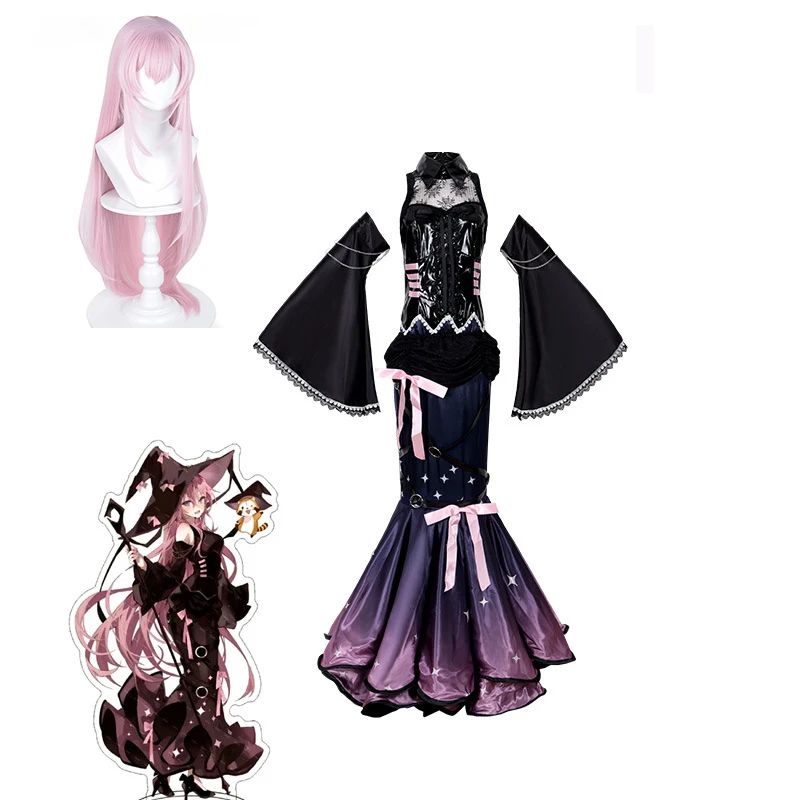 Megurine Luka Cosplay Anime Projekt Sekai Bunte Bühne Cosplay Perücke Halloween Party Outfits für Frauen S-2XL 2025, heiß