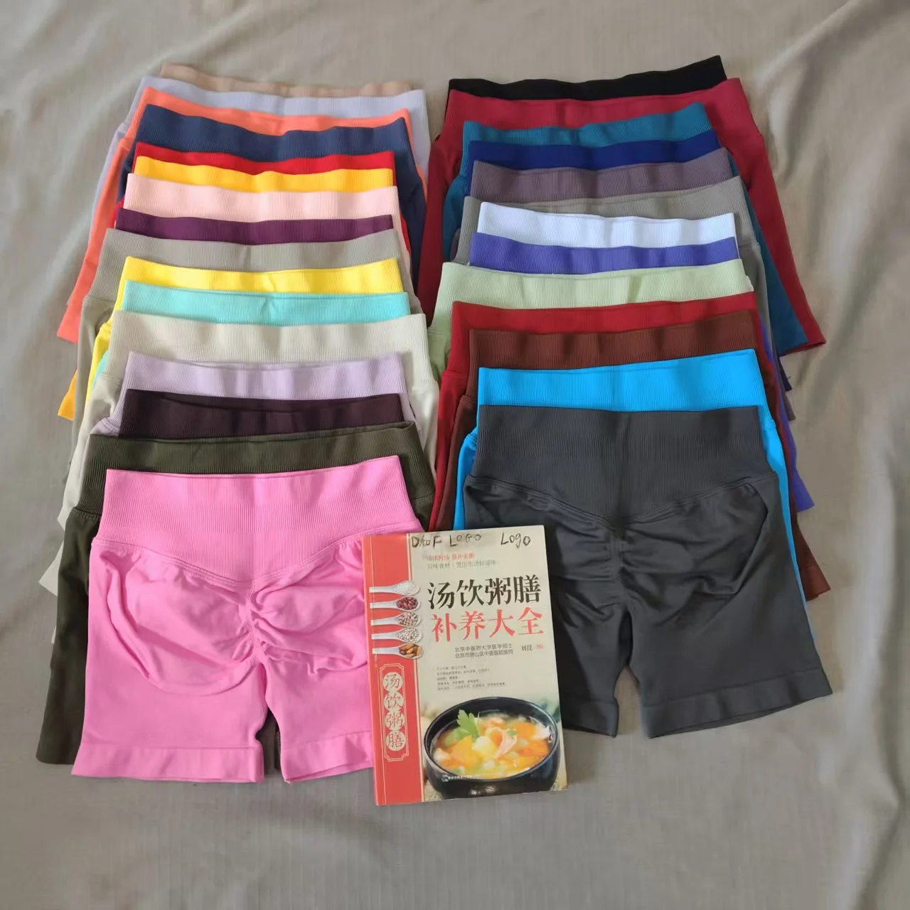 DYF Impact Seamless Booty Yoga Shorts for Women Quick Drying Fitness Tights Solid Color Workout Scrunch with Customizable Label - view 6