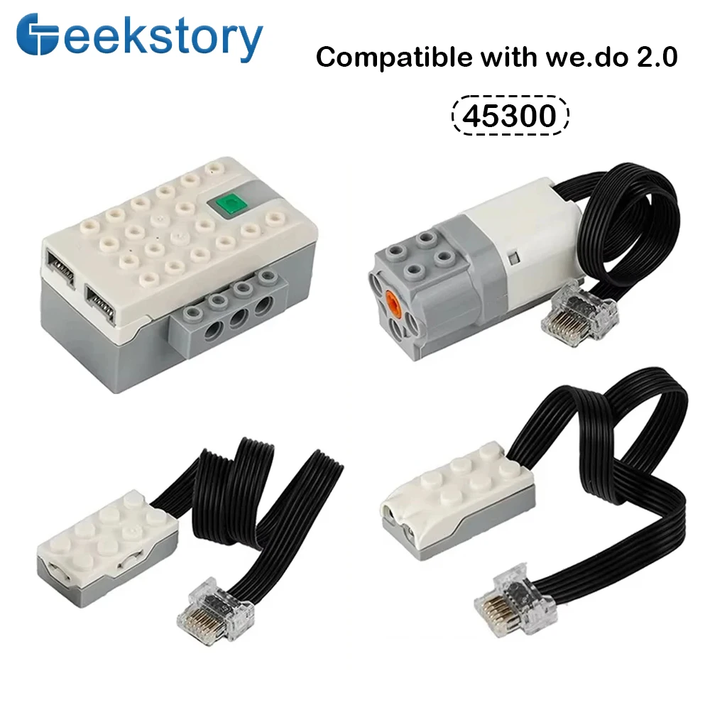 Sensores de movimiento inclinables 19071, motores principales para el centro de control inteligente 45300 WEDO 2.0, piezas de función de potencia, bloques de construcción educativos, ladrillos de juguete