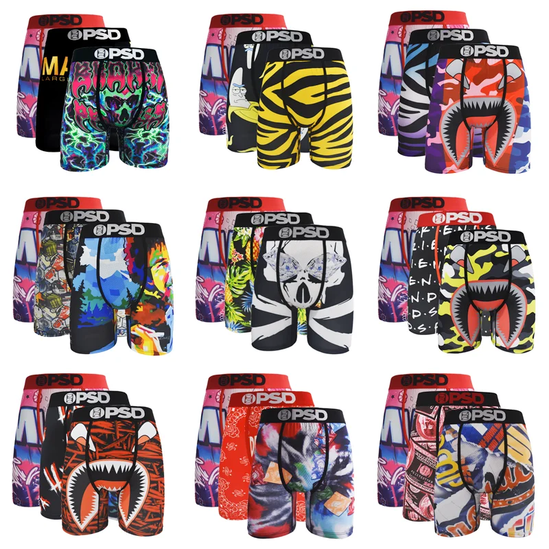 

3pcs Men's Boxer Briefs Polyester S-XXL - Breathable, Sweat-Absorbent. Active/Daily, Trendy. Elastic Waist, Fits S-XXL