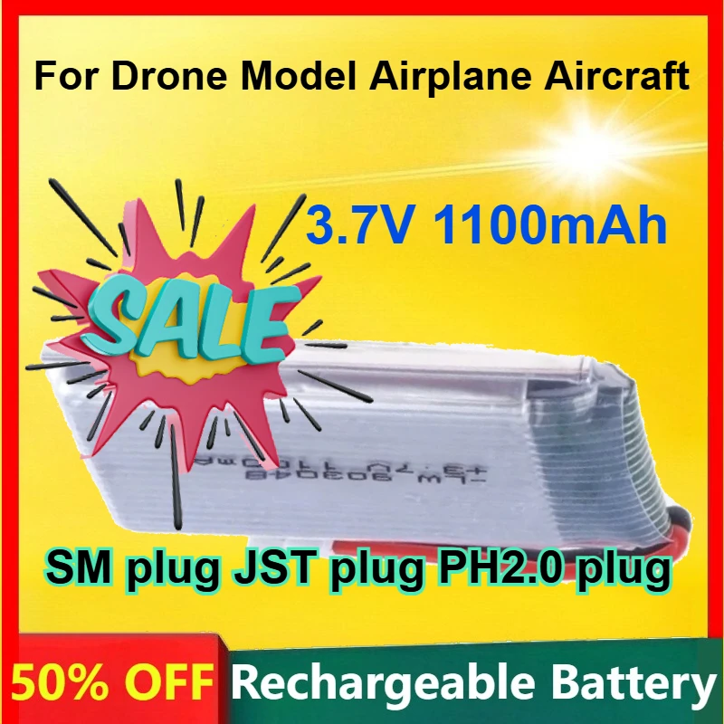 

903048 Polymer Lithium Battery Built-in Protection Board 3.7V 1100mAh for Drone Model Airplane Aircraft Rechargeable Battery