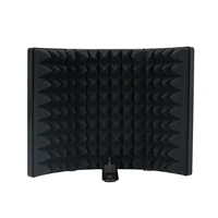 Escudo de aislamiento de micrófono, protector de micrófono plegable con triple aislamiento acústico Podcasts, canto y transmisión