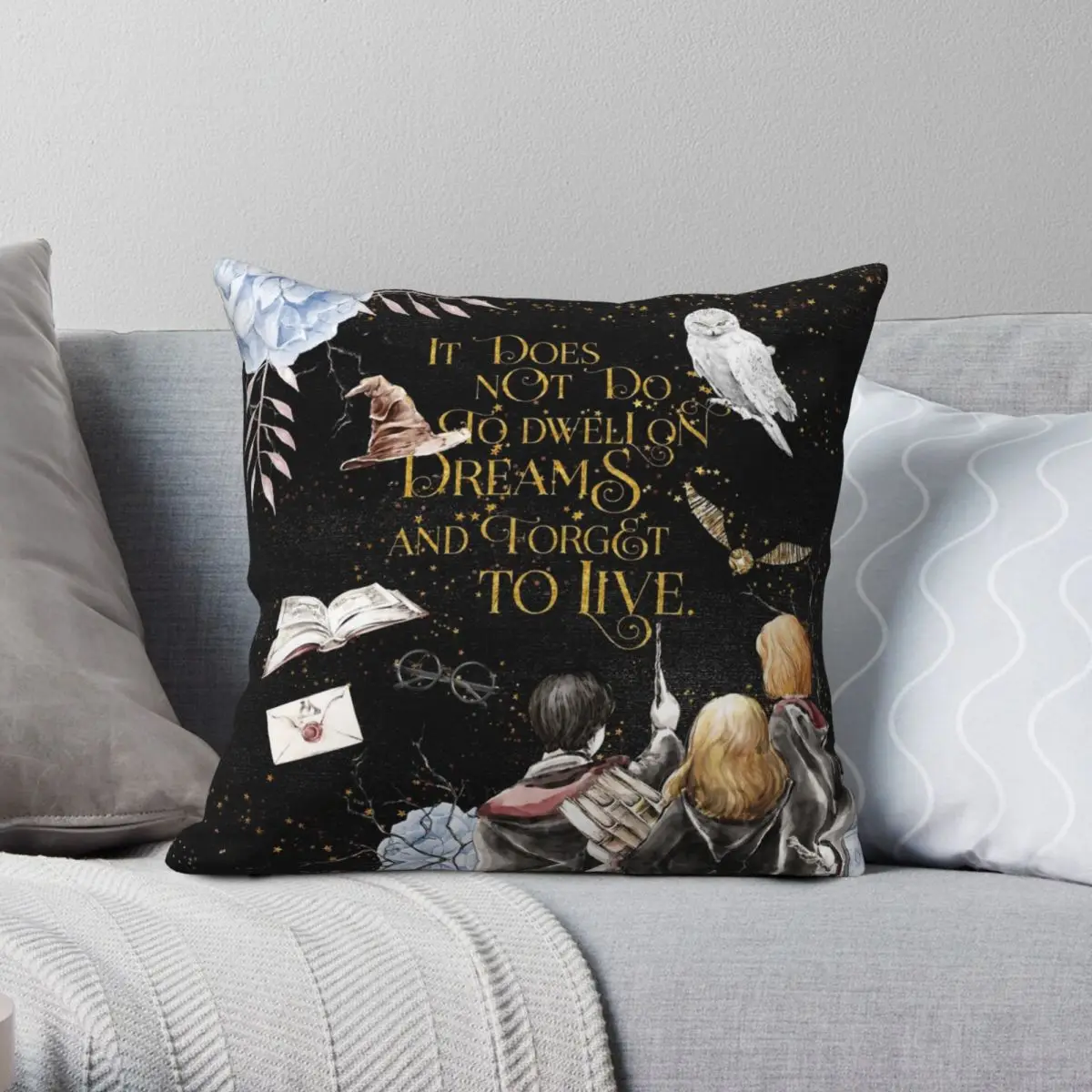 

Квадратная наволочка To Dwell On Dreams из полиэстера и льна