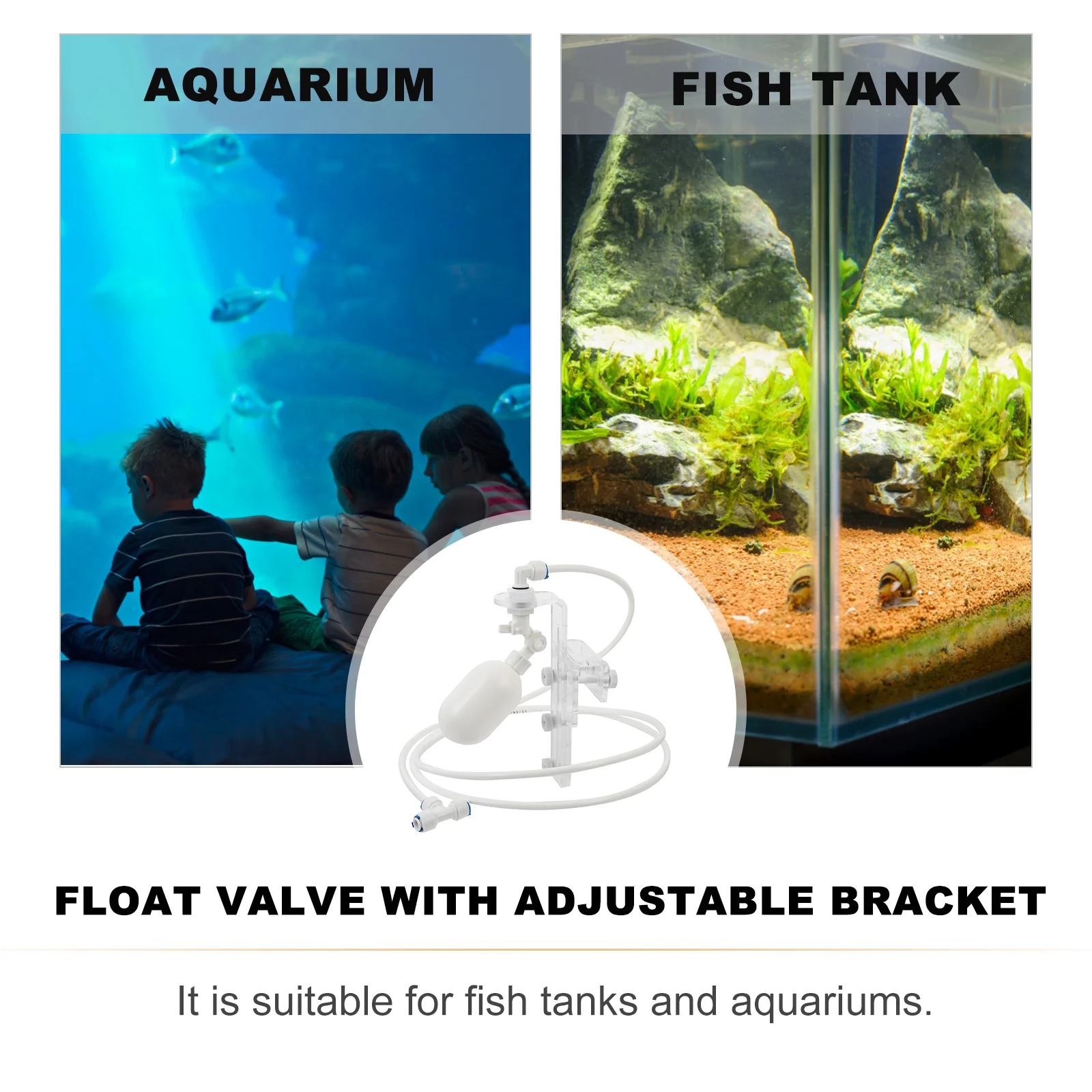 Fish Tank Water Replenisher Plastic Float Valve Aquarium Pool Level Supply Tube Ball for Aquariums