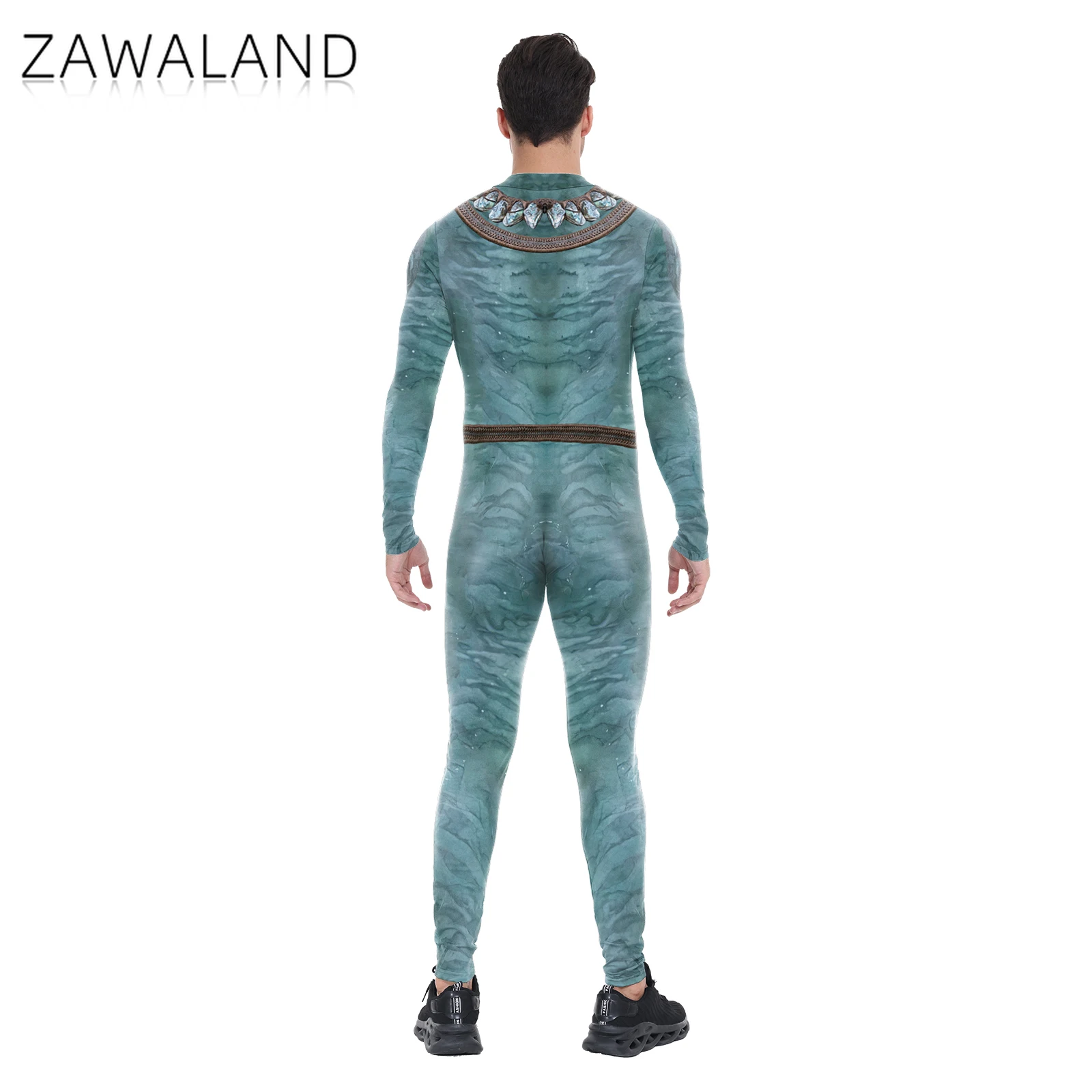 Costumi Cosplay Avatar Halloween Hero Stampa 3D Tuta per uomo Cerniera frontale Manica lunga Tuta Carnevale Party Outfit