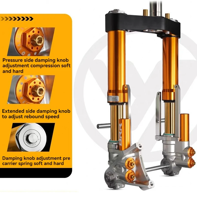 2026 New Hydraulic Rear Motorcycle Shock Absorber for Fosa 350 Adjustable Damping High Quality 7075 Aluminum Alloy