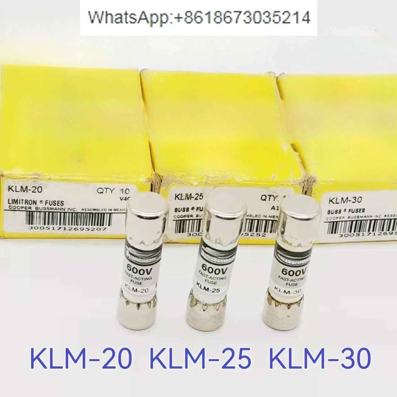 10 PCS  Fuse KLM-30-25-20 30A 25A 20A 600V Fast Fuse