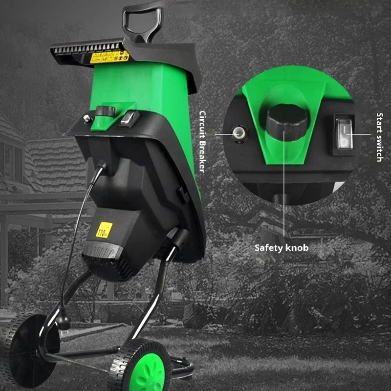 50L Electric Wood Shredder Electric Crusher Garden Tool Multifunctional Shredder of Branches of Leaves Wood Crusher 2400W