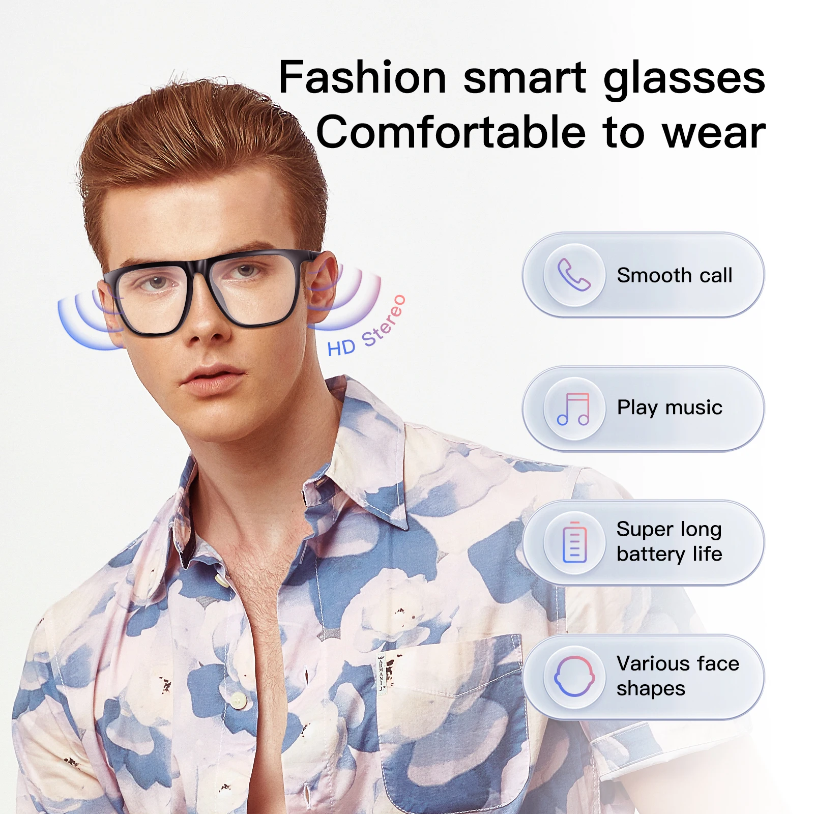 2025年新型調光スマートサングラス タッチ式防水ワイヤレス - Photochromic Smart Sunglasses Audio のレビューと価格
