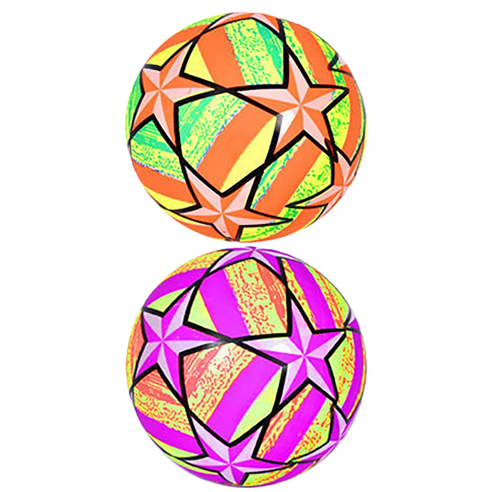 2pcs Glowing Soccer Ball Plastic Football For Outdoor Training Sports Entertainment Small Soccer Boys Night Light Up Football