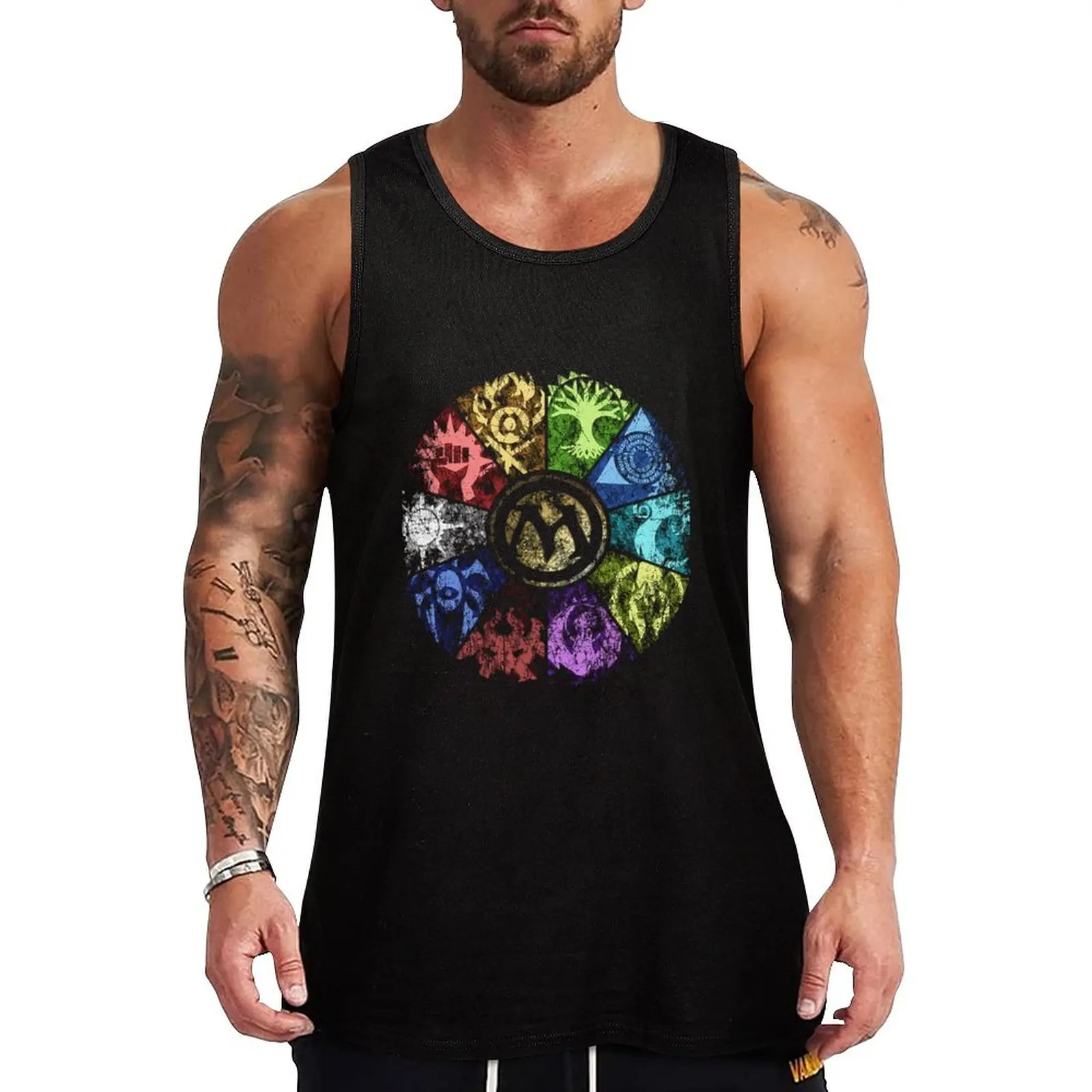 

MTG Faded Guild Wheel Tank Top mens designer clothes Men's summer t-shirt