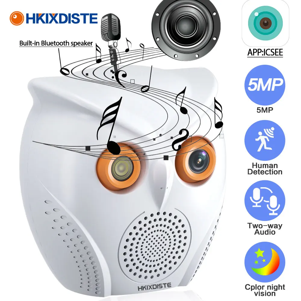 icsee-5mp-indoor-wireless-cctv-surveillance-camera-bluetooth-speaker-with-human-detection-wifi-home-security-baby-monitor-cam