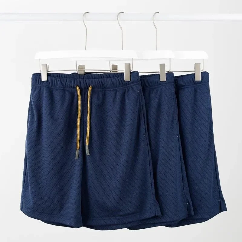 Casual American Retro Mesh Breathable Men's Summer Loose American Fashion Sports Shorts