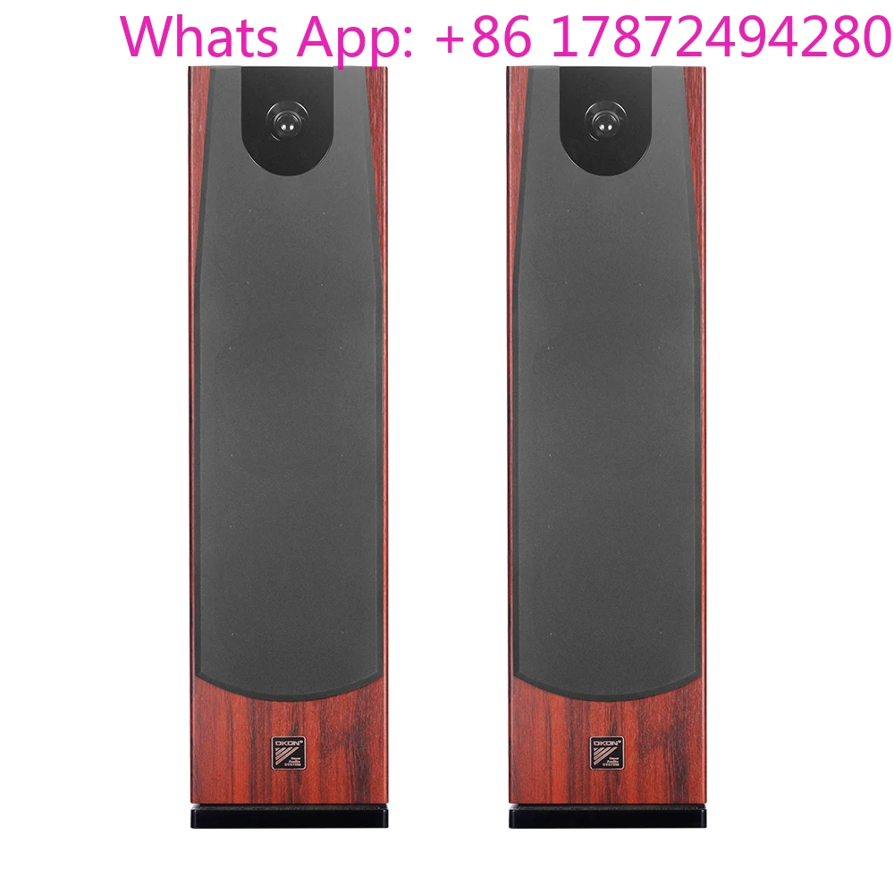 High-end Tower  Level 2.0 Front Speaker Living Room Three Frequency Passive HiFi Floor Type Home Stereo Wooden Speaker