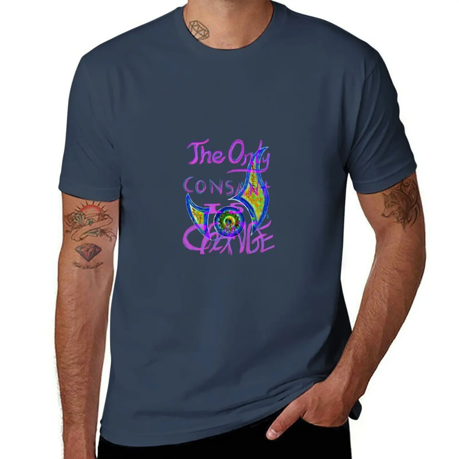 

Change The is Constant Only T-Shirt Breathable Sportswear T-Shirt for Men