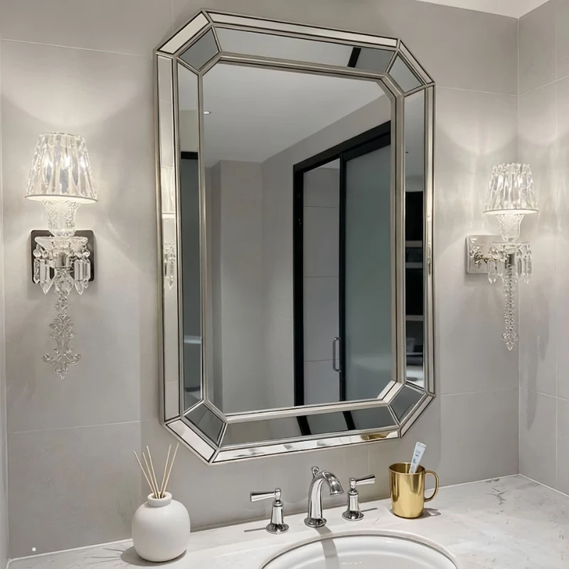 Wall Mounted Bathroom Fixtures and Accessories Rust Proof Bath Mirrors Waterproof Full Body Mirror Appearance Household Using