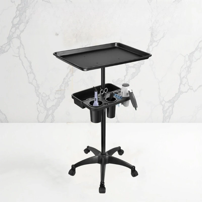 Hair tool tray Barber shop Double aluminum tray Multifunctional lifting storage shelf
