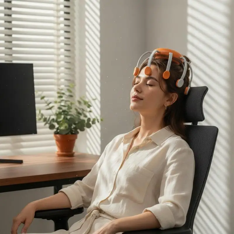 HNKNew Masseur Automatique Intelligent en Forme de Tête de Pieuvre, Machine de Massage Thérapeutique pour la Tête, Relaxation et Soulagement du Stress