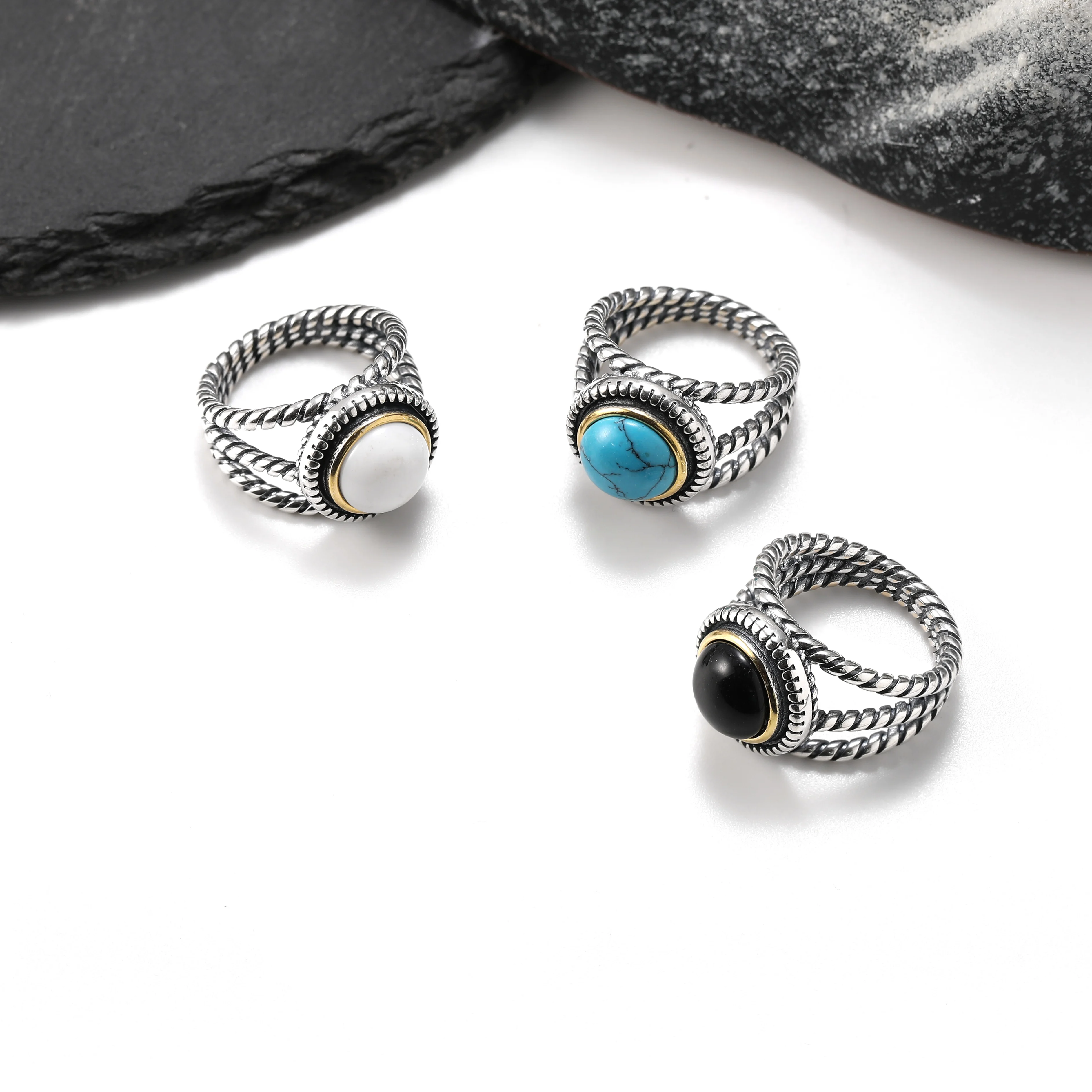 

R072 genuine 925 sterling silver classic fashionable and exquisite Marjan Gemstone Ring