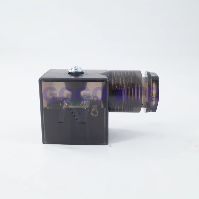 DIN43650B DC LED Plug Solenoid Valve Connector For 4V210 2P025 2V025 Valve Good Quality Solenoid Coil Wire Box Cheap