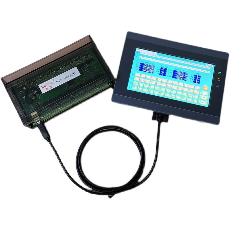 Chinese programming cylinder stepper servo motor controller with custom 7 inch touch screen industrial control entry